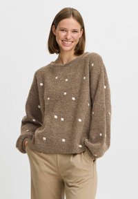 b.young BYOTIKI EMBROIDERY JUMPER - Trui - walnut mix