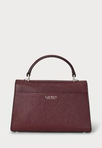 Lauren Ralph Lauren CROSSHATCH LEATHER SMALL FARRAH SATCHEL - Handtasche - dark garnet