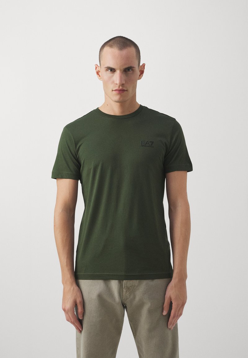 Nike - T-shirt grigio scuro con logo Nike a fiori