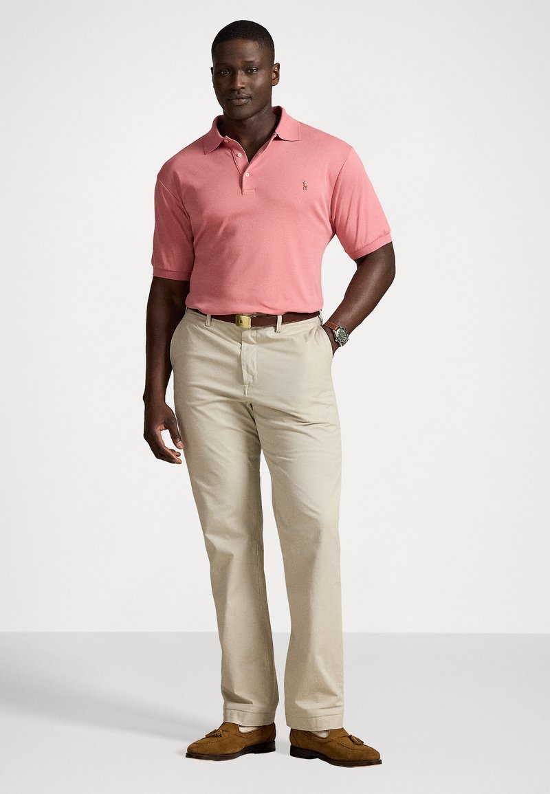 pink dress shirt brown shoes Light Grey Wool Trousers main image 0