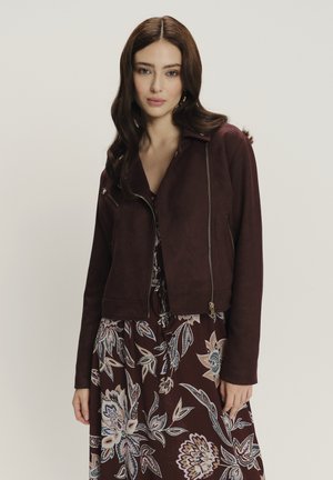 Giacca in similpelle - dark brown