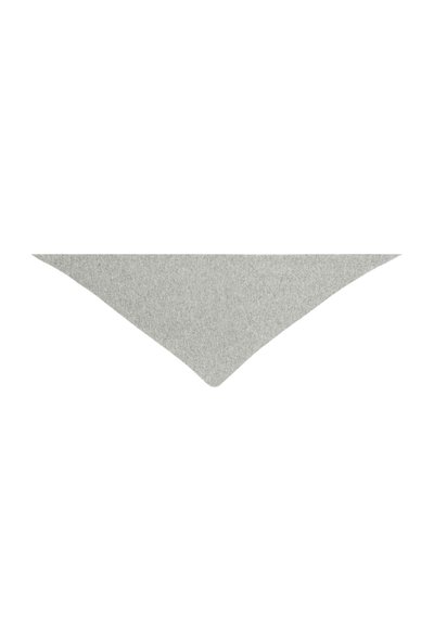Tessuto triangolare grigio con una superficie liscia, caratterizzato da un design minimalista e bordi affusolati, adatto a diverse applicazioni.