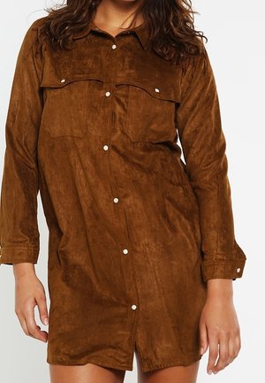 Robe chemise - camel
