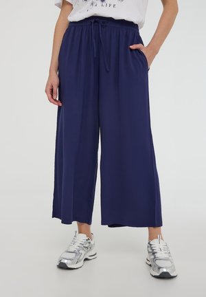 CULOTTE WITH DRAWSTRING - Pantaloni - blu scuro