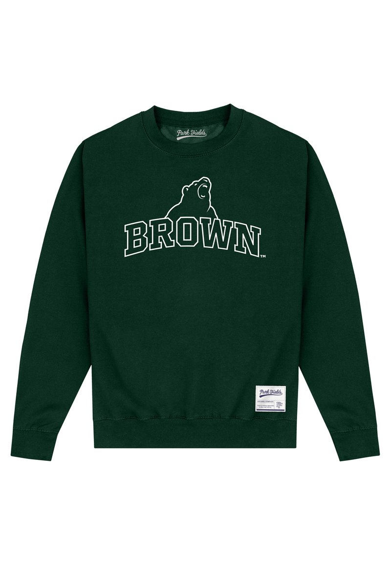Henry Tiger BROWN UNIVERSITY BEAR OUTLINE - Felpa - bottle green