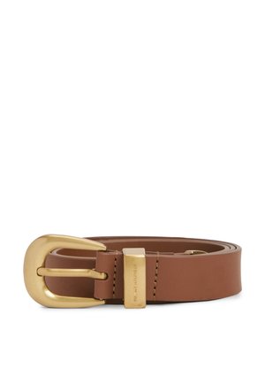 Tommy Hilfiger, LEATHER WESTERN ROUNDED BUCKLE BELT - Колан - cognac