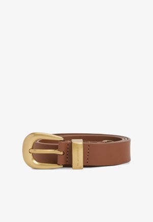 Tommy Hilfiger, LEATHER WESTERN ROUNDED BUCKLE BELT - Колан - cognac