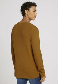 TOM TAILOR DENIM Strickpullover - cognac brown melange