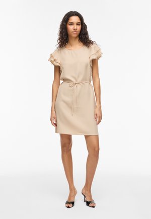 VILA VILUVI O NECK DRESS - Päevakleit - cement