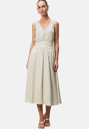 MIT STREIFENMUSTER - Shirt dress - creamblack