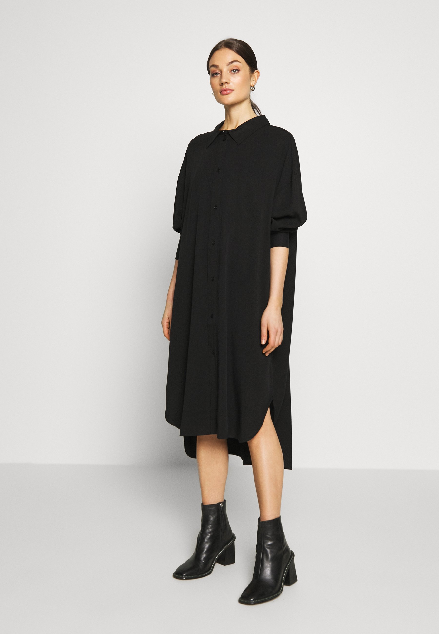 Weekday GLADYS DRESS Skjortekjole black Zalando.no Weekday GLADYS DRESS - Skjortekjole - dark dusty green
