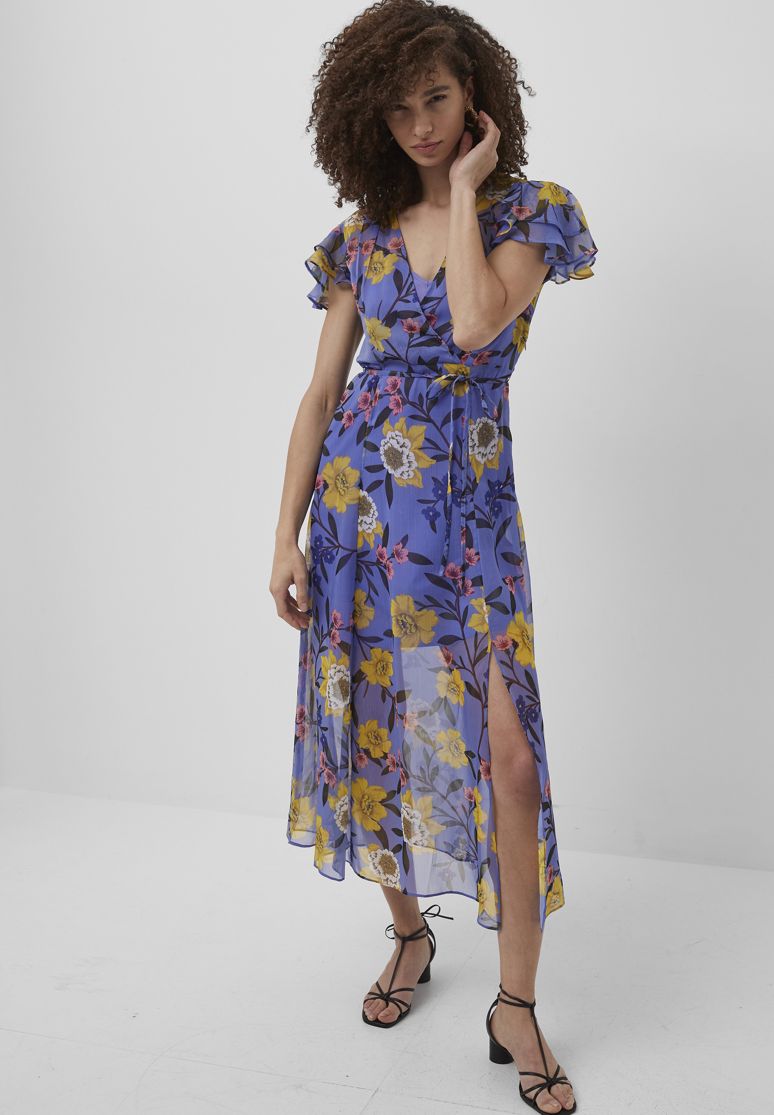 french connection blue floral dress