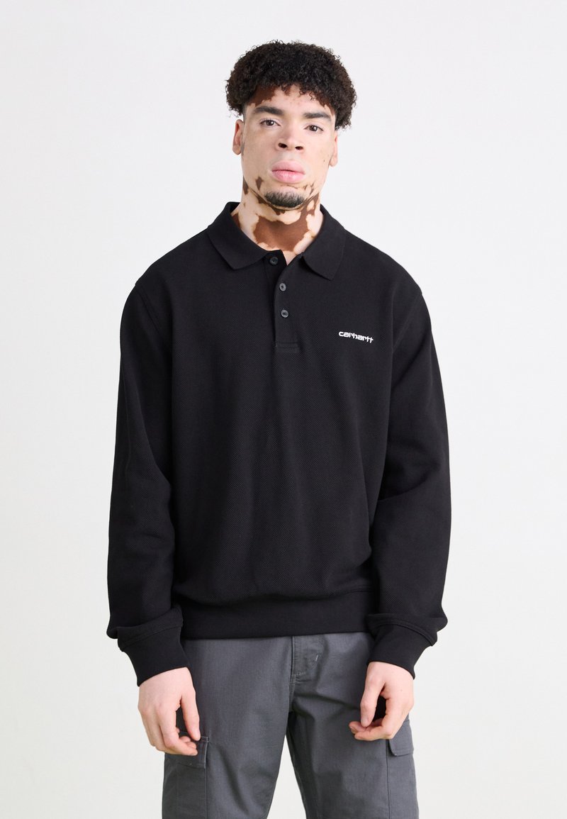 Carhartt WIP VANCE RUGBY - Long sleeved top - black/white/black 