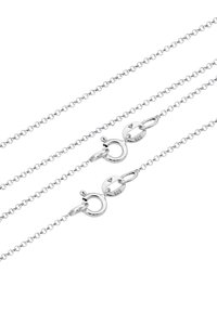 Silberne Kettenhalskette mit einem einfachen, runden Glieddesign, ausgestattet mit einem sicheren Karabinerverschluss, der mit "925" für Sterlingsilber versehen ist.