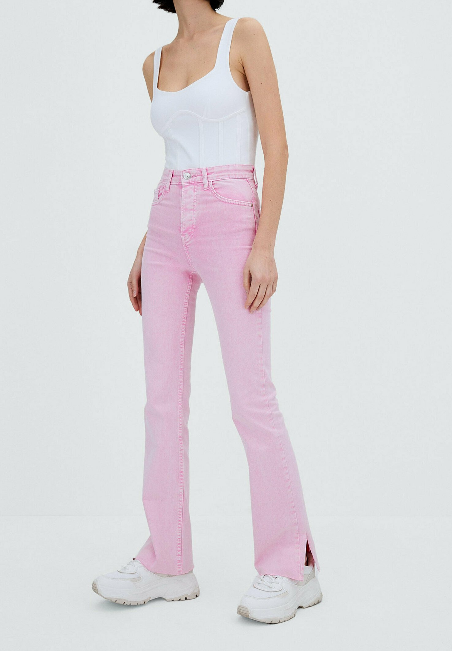 Stradivarius Straight leg jeans - pink 