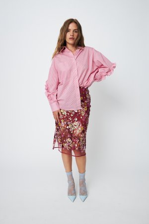 SHIRT - Skjortebluse - pink/red