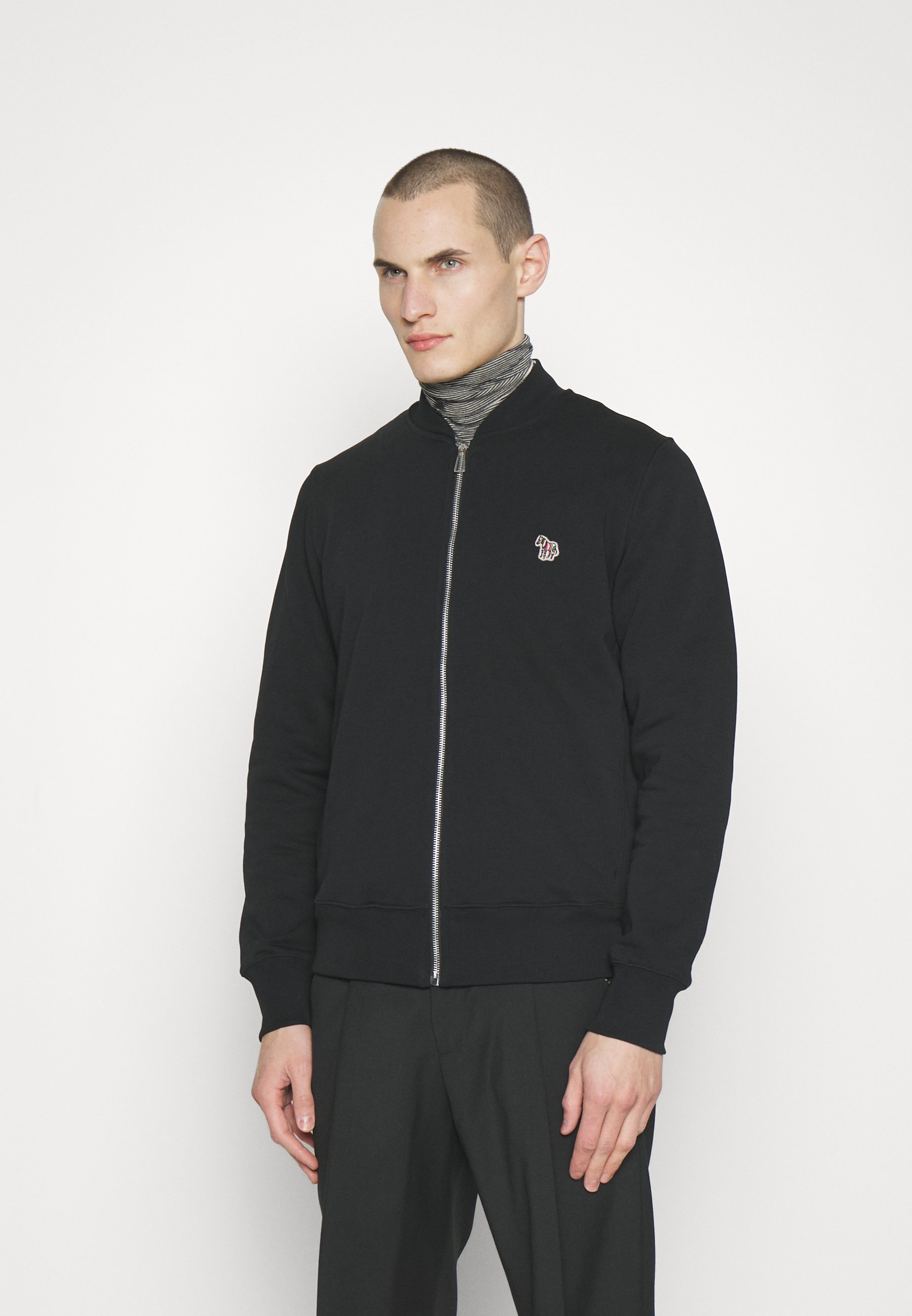 PS Paul Smith REGULAR FIT ZEBRA - Zip-up sweatshirt - black 