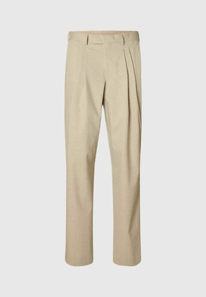 Selected Homme RELAXED FIT NADELSTREIFEN - Pantalon - sand