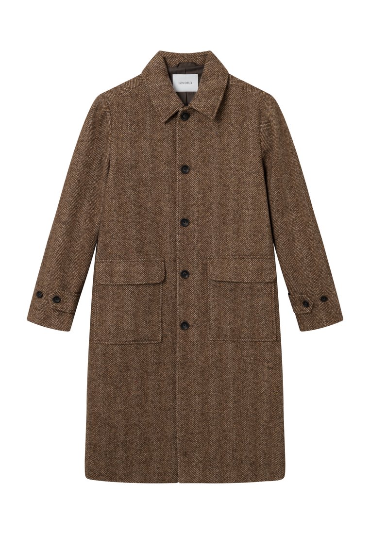 Les Deux MAXIMILIAN Classic coat coffee brown/dark sand/brown