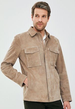 Leather jacket - sand