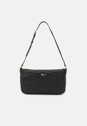 DKNY EVE TOP ZIP DEMI - Sac bandoulière - black/gold