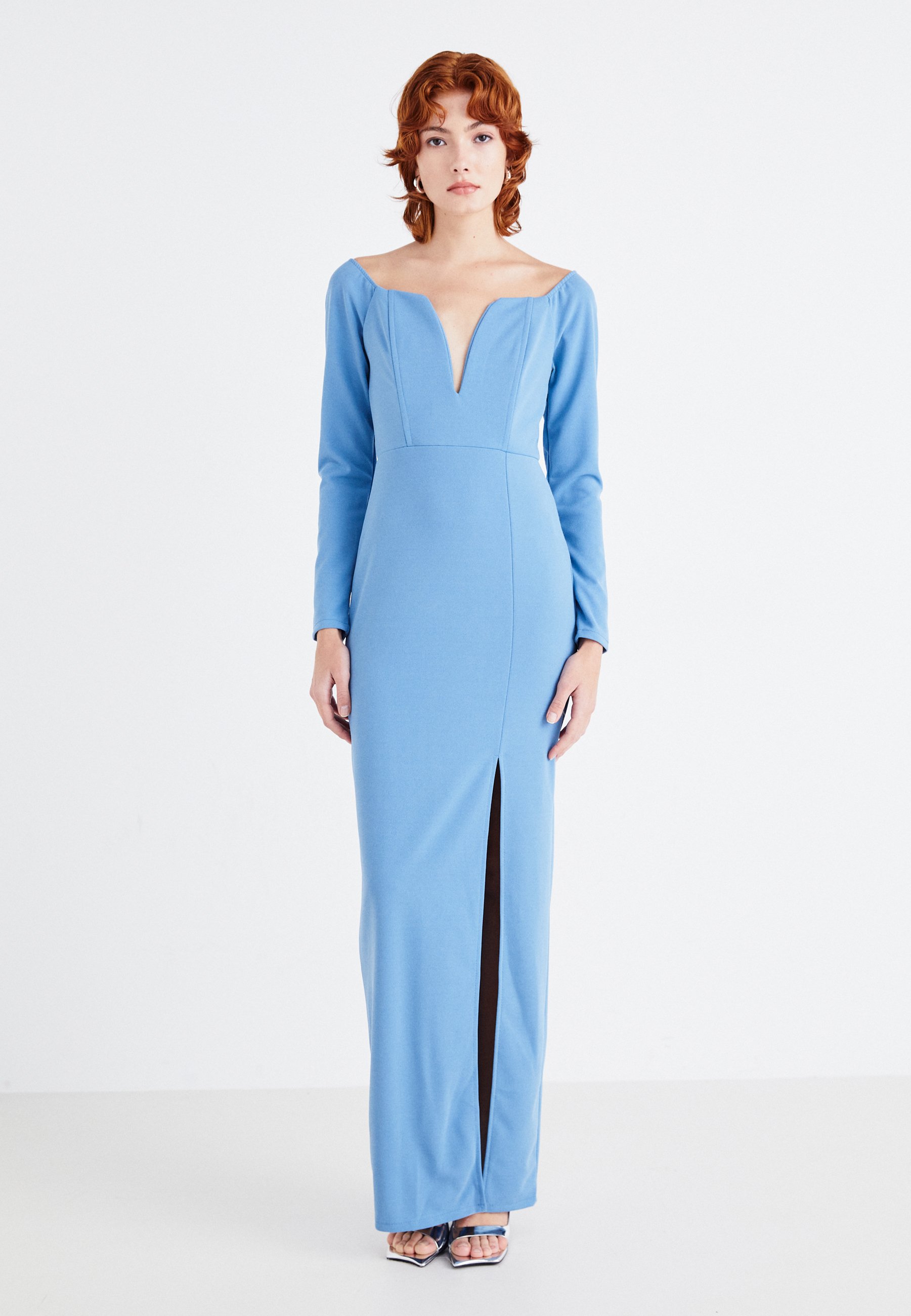 WAL G. WEDDING TILLY V NECK MAXI - Occasion wear - cornflower blue/dark blue  - Zalando.ie