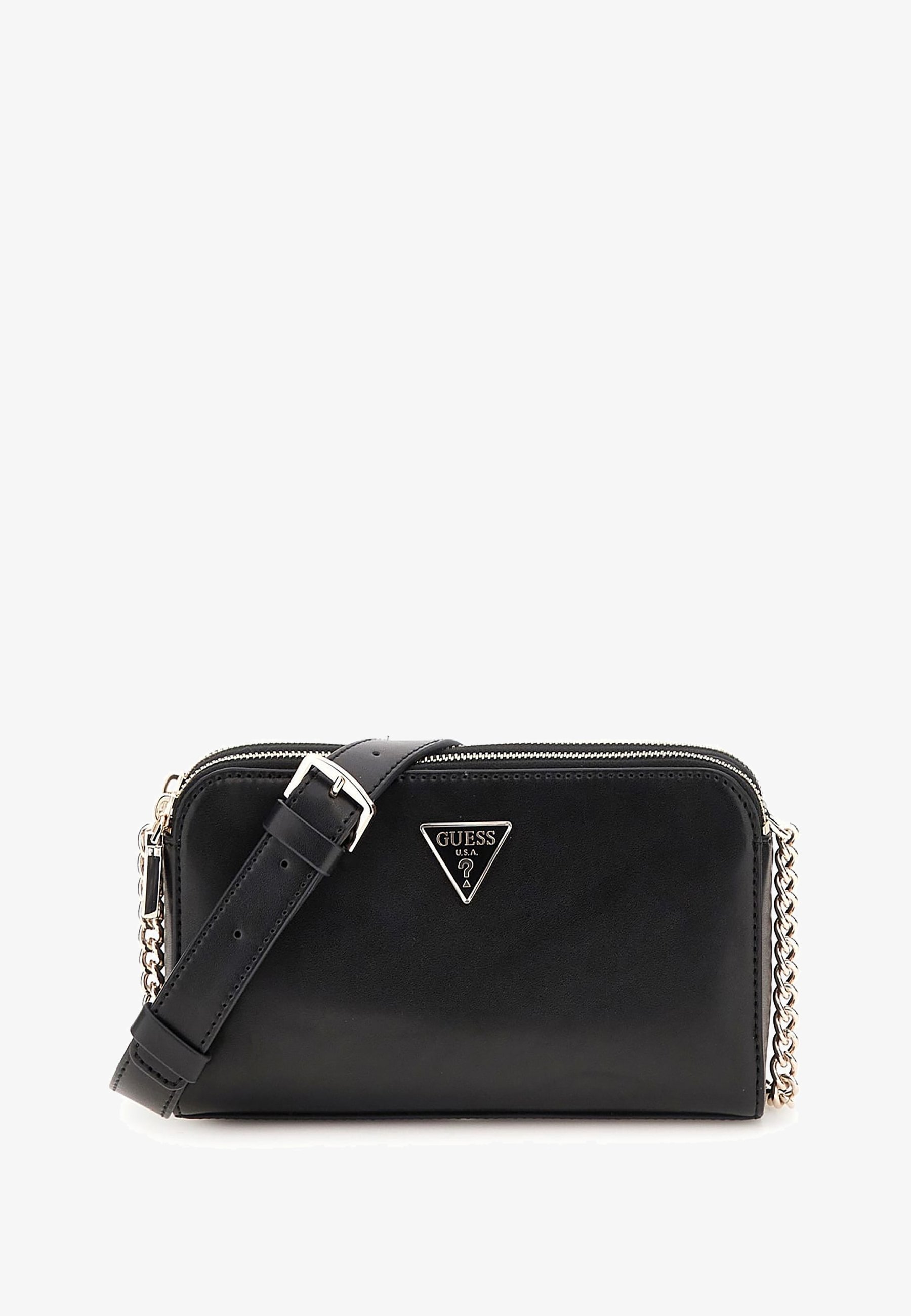 Borsa Donna a tracolla Joanne in pelle colore Nero | Acciaio Borsa Donna a tracolla Joanne in pelle colore Nero | Acciaio