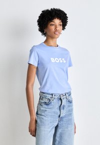 BOSS ELOGO - Marškinėliai su spaudiniu - bright blue