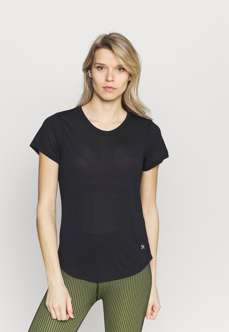 T-shirt nera manica corta da donna | Piazza Italia