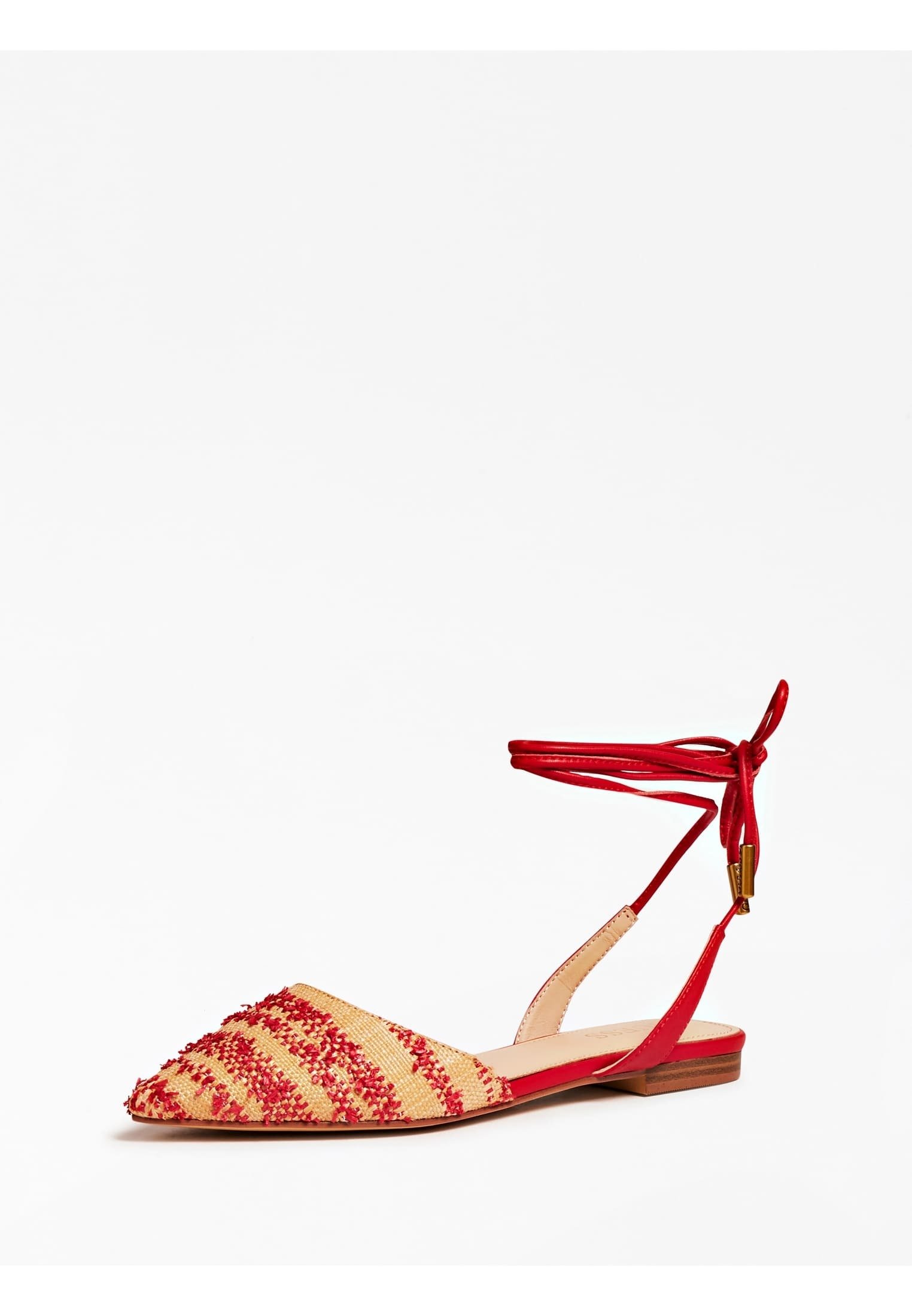 Sandali alti donna in pelle scamosciata rosso Guess