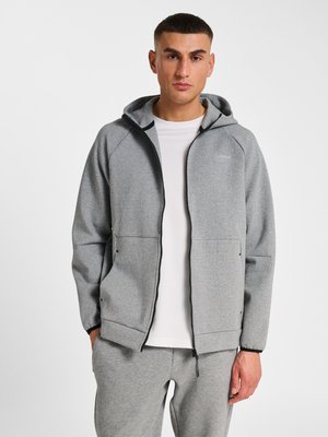 Hummel TECH REGULAR HOODIE - Sweatjacke - grey melange