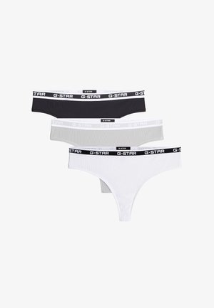 G-Star Raw, RHODONITE 3 PACK - Perizoma - black light grey marl bright white