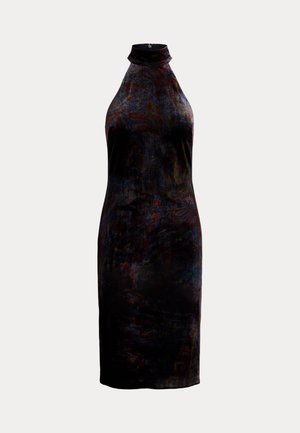 Lauren Ralph Lauren, PAISLEY VELVET MOCKNECK COCKTAIL DRESS - Robe de soirée - navy multi