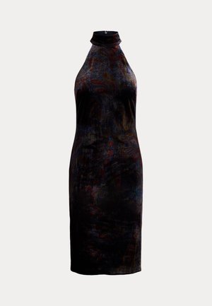 Lauren Ralph Lauren, PAISLEY VELVET MOCKNECK COCKTAIL DRESS - Robe de soirée - navy multi