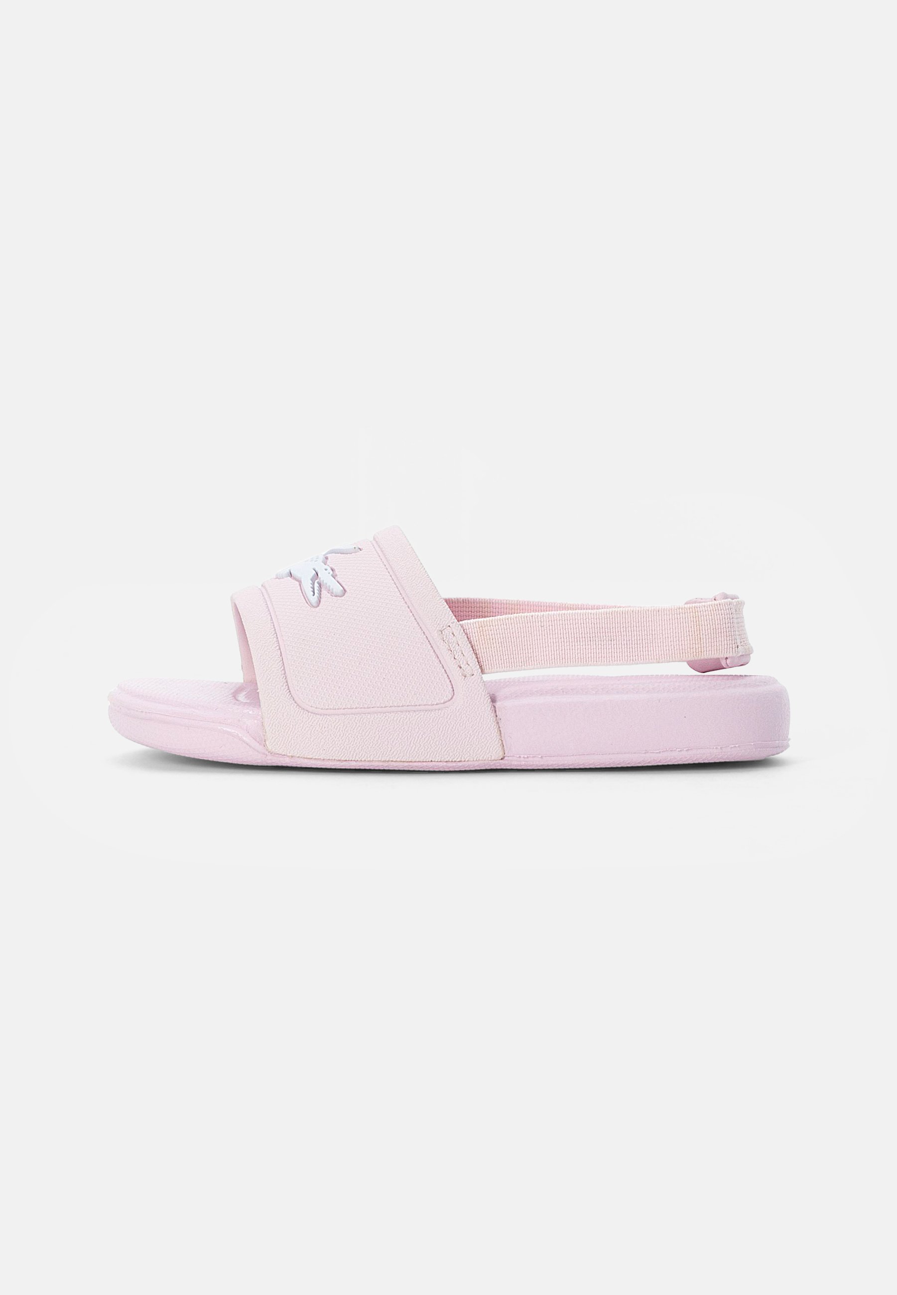 pink lacoste slides