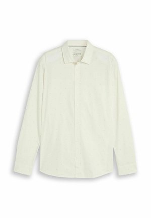 TOM TAILOR, TOM TAILOR BLUSEN & SHIRTS FITTED HEMD MIT STRETCH - Overhemd - white navy dot design