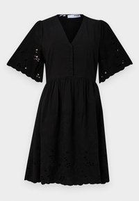 DAHLIA SHORT BRODERI - Vardagsklänning - black