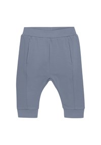 Helle blaue Jogginghose aus Jersey mit einem elastischen Bund, seitlichen Taschen und Bündchen an den Knöcheln. Weiche Textur und lässiger Schnitt.