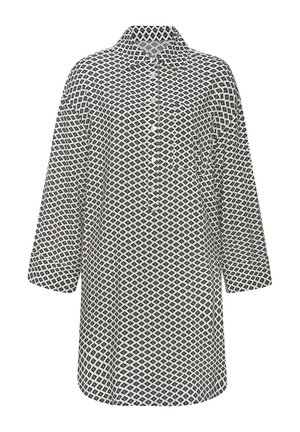 Nachthemd - schwarz weiß gemustert