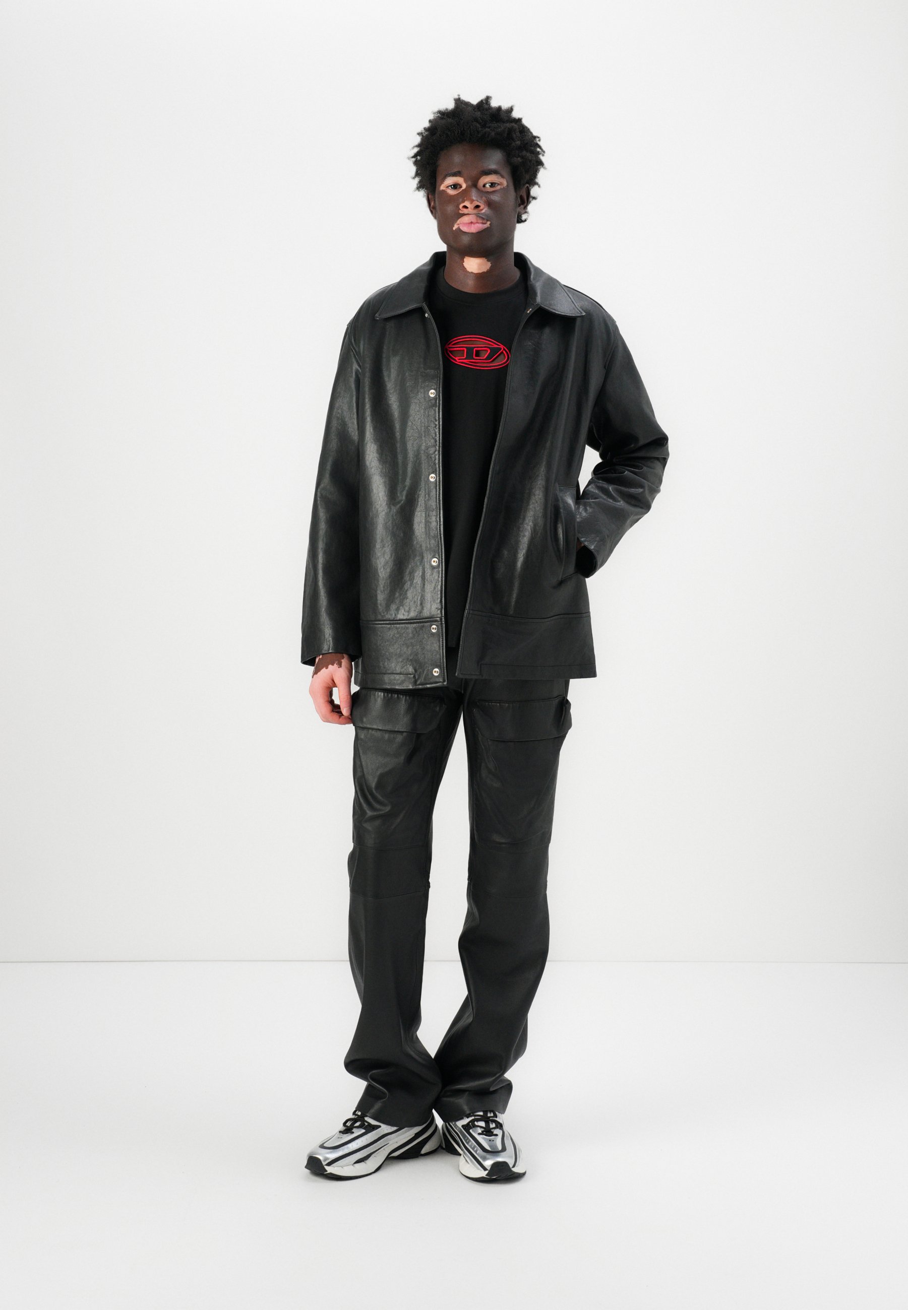 Diesel JESS - Leather jacket - black - Zalando.co.uk