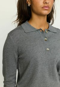 Soft Rebels Piké - medium grey melange