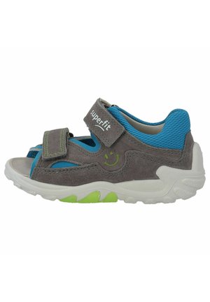 Walking sandals - grau türkis
