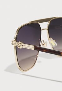 BOSS UNISEX - Occhiali da sole - gold-coloured/havana