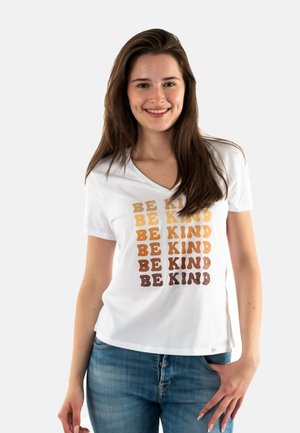 T7663 - Camiseta estampada - blanc