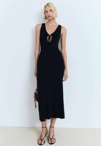 Mango - WITH BOW NECKLINE - Maxikleid - black Thumbnail-Bild 1