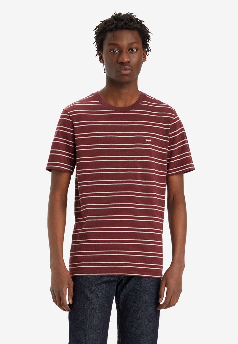 Levi's® - ORIGINAL TEE - T-paita - trailhead stripe red mohagany, Suurenna