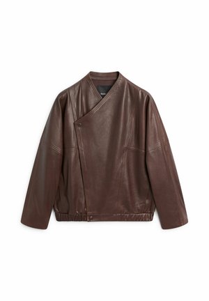 ASYMMETRIC - Leren jas - dark brown