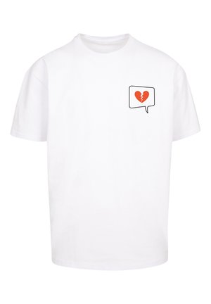 HEARTBREAK HEAVY  - Print T-shirt - white