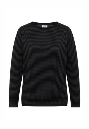 Cecil, LANGARM SHIRT MIT BOAT NECK UND STREIFEN - Langærmet T-shirt - black