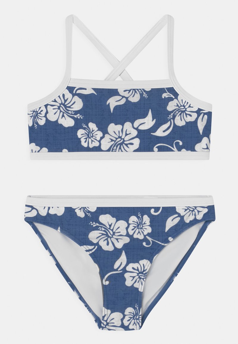 Abercrombie & Fitch COLORBLOCK BANDEAU PATTERN SET Bikini blue